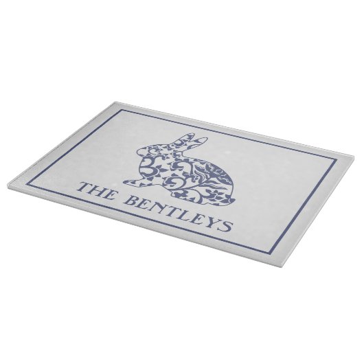 Chinoiserie Bunny Rabbit Personalize Cutting Board Snijplank (Hoek)