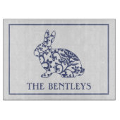 Chinoiserie Bunny Rabbit Personalize Cutting Board Snijplank (Voorkant)