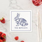 Chinoiserie Bunny Rabbit Specialized Napkins Servet (Insitu)