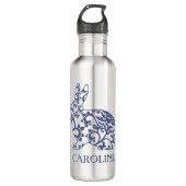 Chinoiserie Bunny Rabbit Water Bottle Waterfles (Voorkant)
