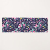 Chinoiserie butterflies, vogelbloemen blauw yogamat (Voorkant (horizontaal))