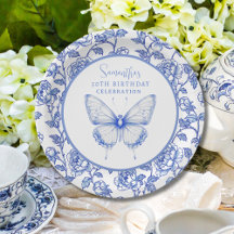 Chinoiserie Butterfly Birthday Bord