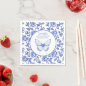 Chinoiserie Butterfly Birthday Plate Servet (Insitu)