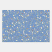 Chinoiserie Camellia Garden Breeze Blauw Inpakpapier Vel (Voorkant 2)