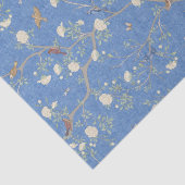 Chinoiserie Camellia Garden Breeze Blauw Tissuepapier (Detail)