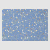 Chinoiserie Camellia Garden Breeze Blauw Tissuepapier (Voorkant)