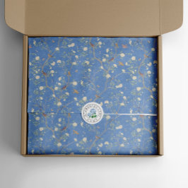 Chinoiserie Camellia Garden Breeze Blauw Tissuepapier