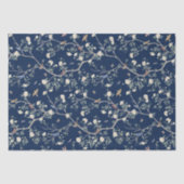 Chinoiserie Camellia Garden Breeze Blauw Tissuepapier (Voorkant)