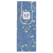 Chinoiserie Camellia Garden Breeze Blauw Wijn Cadeautas (Voorkant)