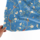Chinoiserie Camellia Garden Monogram Fleece Deken