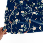 Chinoiserie Camellia Tuin Monogram Fleece Deken