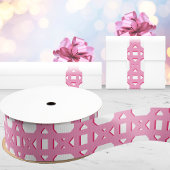 Chinoiserie Cane Trellis in Pink Grosgrain Lint