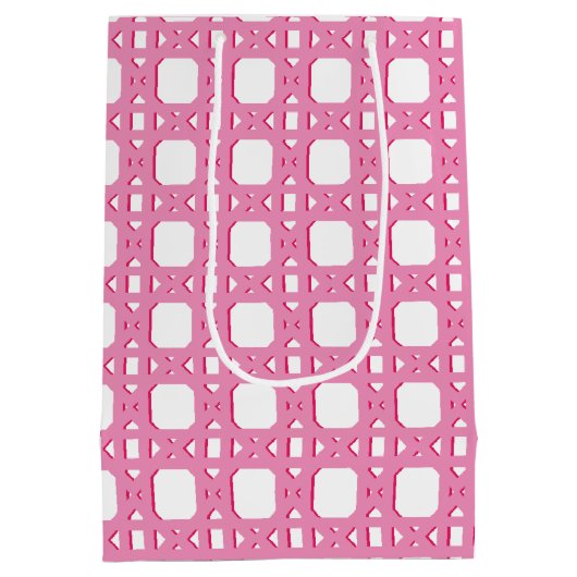 Chinoiserie Cane Trellis in Pink Medium Cadeauzakje (Achterkant)