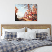 Chinoiserie Canvas Afdruk (Insitu (Slaapkamer))