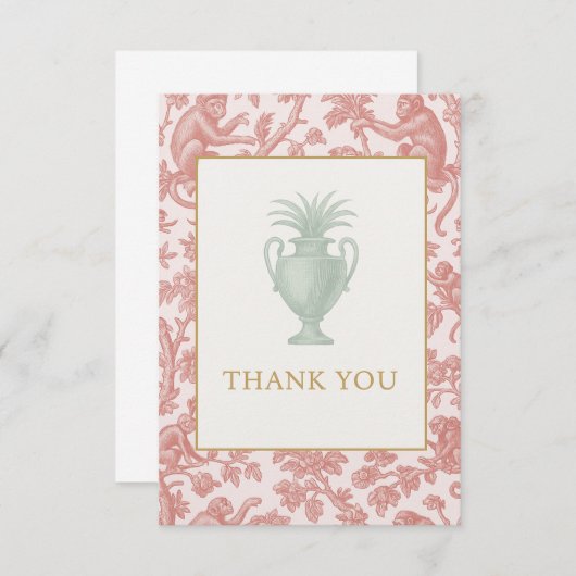 Chinoiserie Card Bedankkaart (Voorkant / Achterkant)