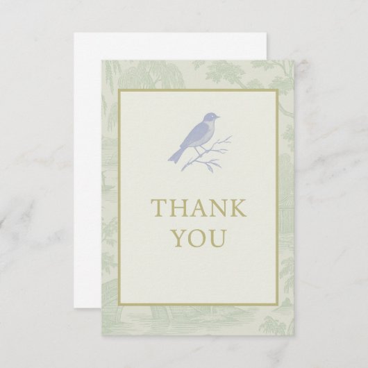 Chinoiserie Card Bedankkaart (Voorkant / Achterkant)