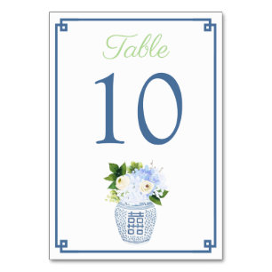 Chinoiserie Chartreuse Green Navy Blue Wedding Kaart
