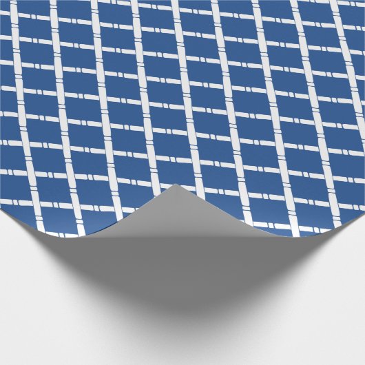 Chinoiserie Chic Bamboo | Blauw en wit Cadeaupapier (Hoek)