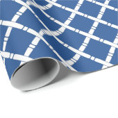 Chinoiserie Chic Bamboo | Blauw en wit Cadeaupapier (Rol Hoek)