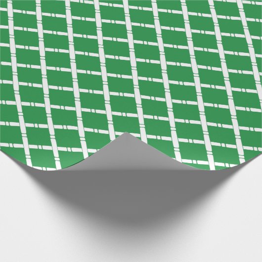 Chinoiserie Chic Bamboo | Groen en wit Cadeaupapier (Hoek)