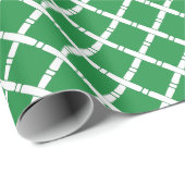 Chinoiserie Chic Bamboo | Groen en wit Cadeaupapier (Rol Hoek)