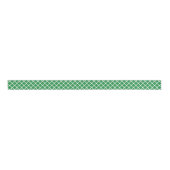 Chinoiserie Chic Bamboo | Groen en wit Grosgrain Lint (Voorkant)