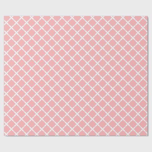 Chinoiserie Chic Bamboo | roze en wit Cadeaupapier (Vlak)