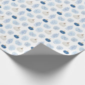 Chinoiserie Chic Blauw Wit Pompoenen Chinese potje Cadeaupapier (Hoek)