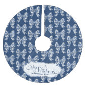 Chinoiserie Chic Blue Christmas Kerstboom Rok (Voorkant)