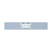 Chinoiserie Chic Blue en White Waterverf Wedding Uitnodigingen Wikkel (Vlak)