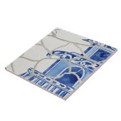 Chinoiserie Chic Blue White Chinese Pagoda Tegeltje (Zijkant)