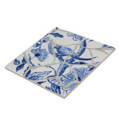 Chinoiserie Chic Blue White Chinese vogel in boom Tegeltje (Zijkant)