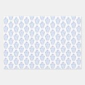 Chinoiserie Chic Blue & White Ginger Jar Monogram Inpakpapier Vel (Voorkant)