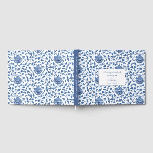 Chinoiserie Chic Classic Blue Wedding Gastenboek (Volledig)