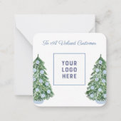 Chinoiserie Chic Company Logo Merry Kerstmis Notitiekaartje (Voorkant)