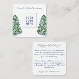 Chinoiserie Chic Company Logo Merry Kerstmis Notitiekaartje