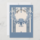 Chinoiserie Chic Flat Save the Date Kaart (Voorkant)