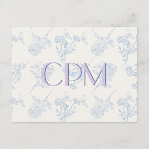 Chinoiserie Chic Floral Monogrammed Briefkaart