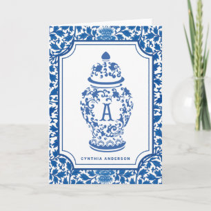 Chinoiserie Chic GingerJar   Monogram A   Opmerkin Kaart