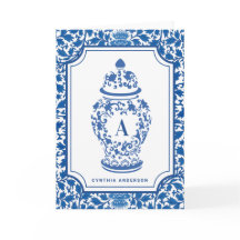 Chinoiserie Chic GingerJar | Monogram | Note-Kaart