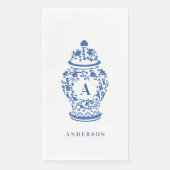 Chinoiserie Chic GingerJar | Monogram op maat Servet (Voorkant)