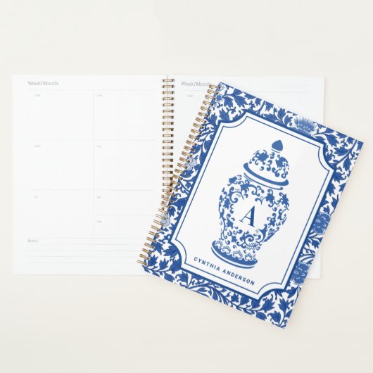 Chinoiserie Chic GingerJar | Monogram | Planner (Display)