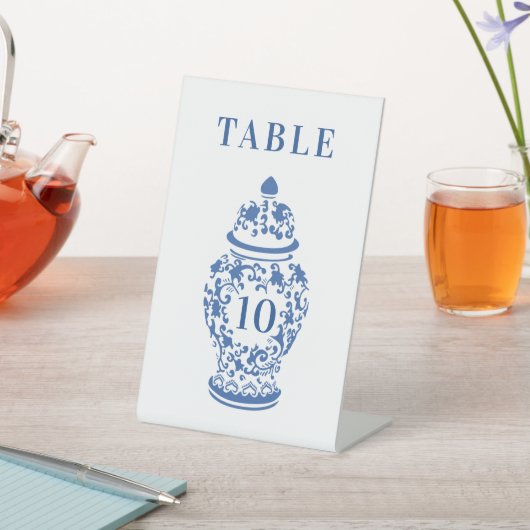 Chinoiserie Chic GingerJar | Monogram Reclamebord Met Voetstuk (Insitu)