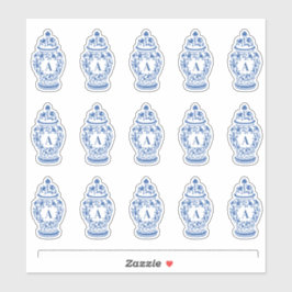Chinoiserie Chic GingerJar Monogram Sticker