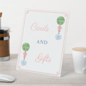 Chinoiserie Chic Girl Baby showers kaarten en cade Reclamebord Met Voetstuk (Insitu)