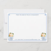 Chinoiserie Chic Herfst Flowers Wedding Shower Par Bedankkaart (Voorkant)