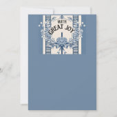 Chinoiserie Chic Huwelijksuitnodiging | blauwe blo Kaart (Voorkant)