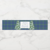 Chinoiserie Chic kerstboom bruiloft Shower Waterfles Etiket (Enkel label)