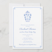 Chinoiserie Chic Monogram Zoete Baby Shower voor e Kaart (Voorkant)
