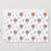 Chinoiserie Chic Poinsettia serie FotoKerstmis Feestdagenkaart (Achterkant)